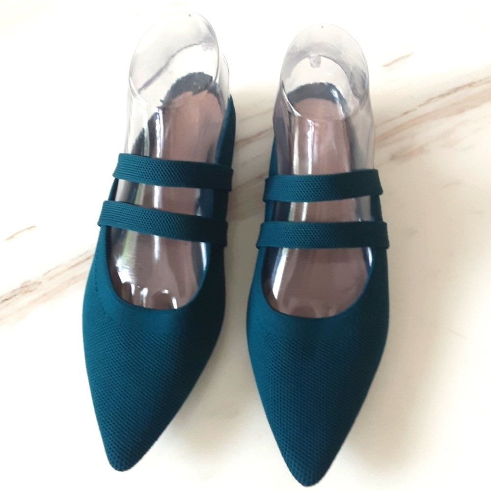 Teal Women's Flats with Straps